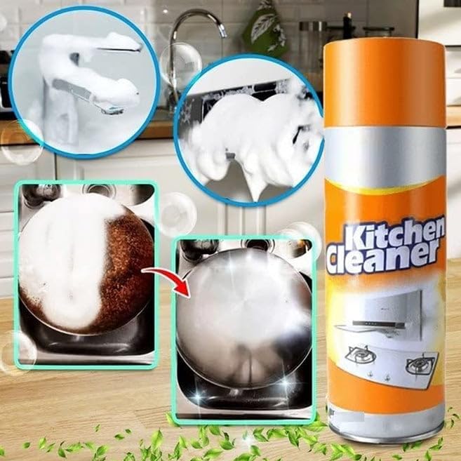 Uryans Multipurpose Bubble Foam Cleaner Kitchen Cleaner Spray Oil & Grease Stain Remover Chimney Cleaner Spray Bubble Cleaner All Purpose Foam Degreaser Spray (500 Ml)