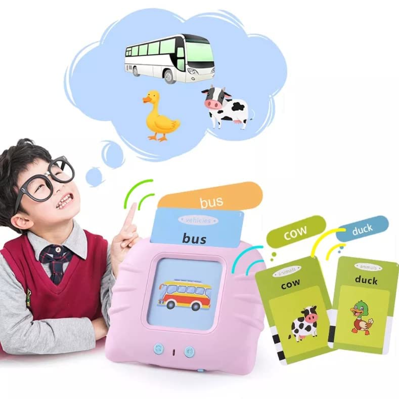 Uryans Talking Baby Double Sided Flash Cards Educational Toys for 3+ Years Old, Cognitive Skills Early Learning Educational Electronic Interactive Montessori Toys, Birthday Gift