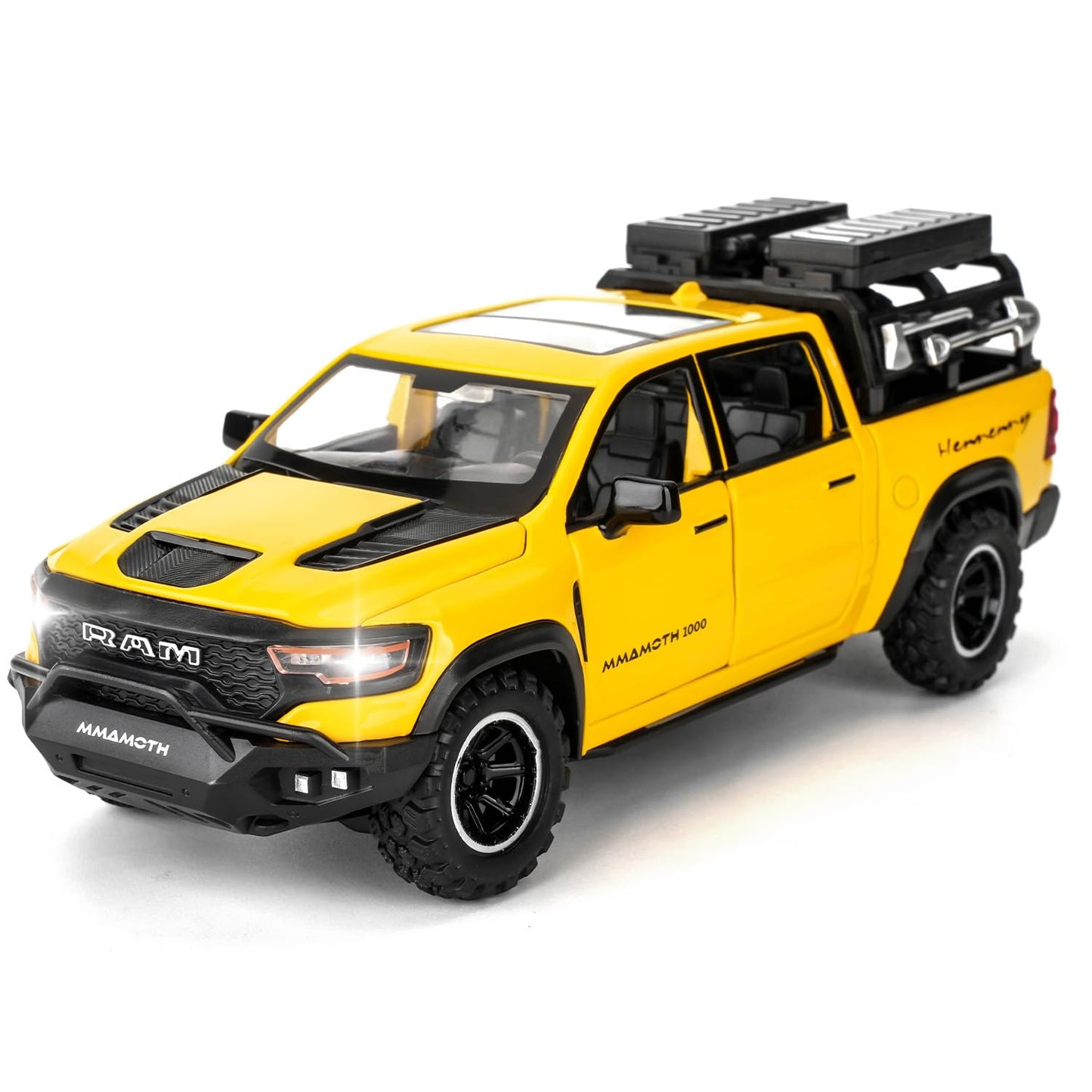 Uryans Pick-Up Truck Model Car, Zinc Alloy Pull Back Toy car with Sound and Light for Kids Boy Girl Gift