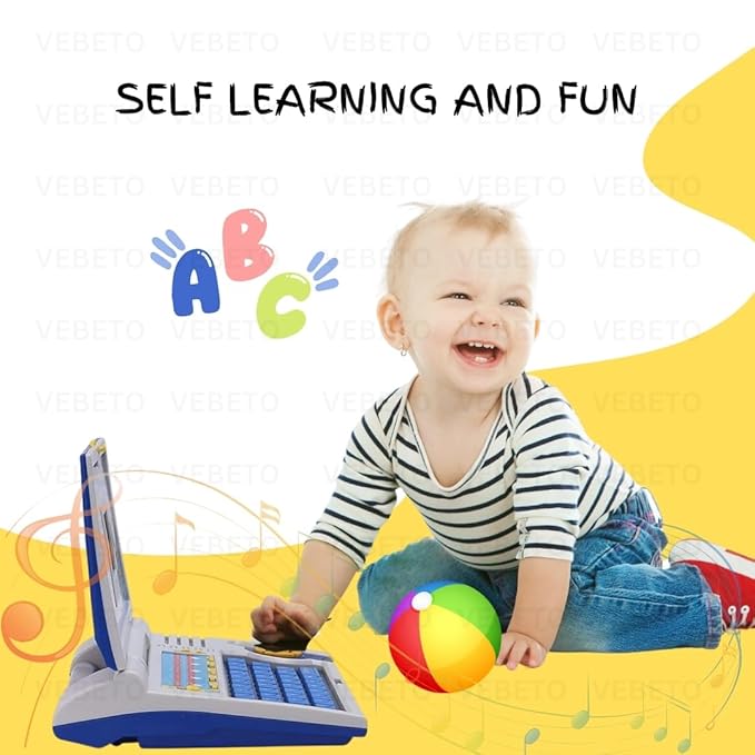 Uryans™ Educational Laptop for Kids (1 Year Warranty) with Mouse 20 games Activity Learning Toy for 2 3 4 5 Years Boys Girls Learn Letters Words Mathematics Music Logic Memory Tool