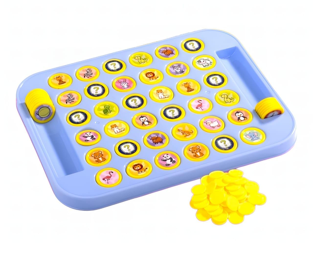 Uryans Memory Chess Flip & Match Game for Kids – Educational Brain Development Puzzle Board Game with Animal & Fruit Tokens