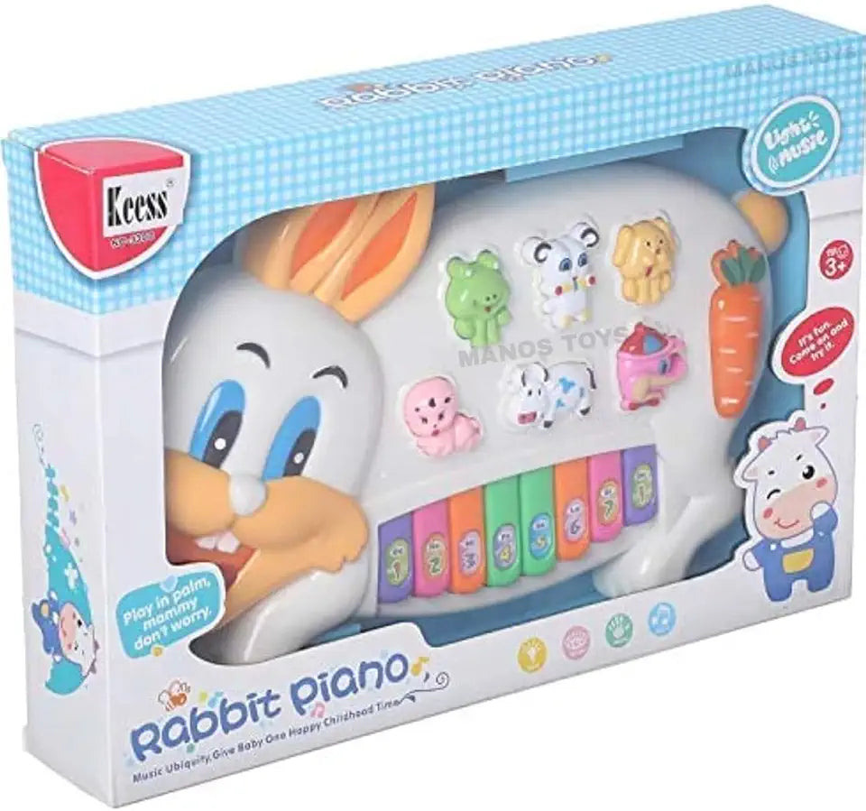 uryans Rabbits Musical Piano with 3 Modes Animal Sounds, Flashing Lights & Wonderful Music