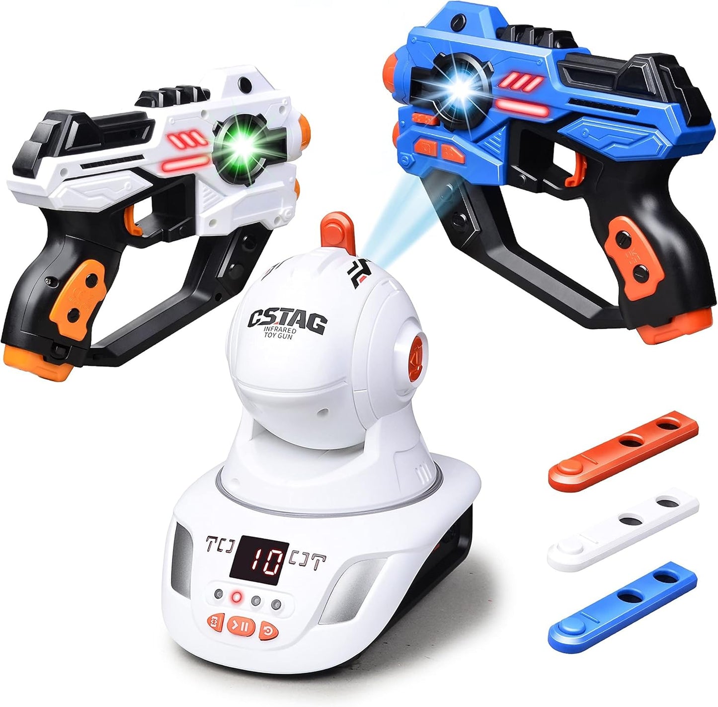 Uryans 2 Lazer Toy Gun of Projector with Digital LED Score Display, Gifts for Kids, Teens, Adults, Shooting Battle Games with 3 Targets, Birthday Gift Toys for 6 7 8 9 10 11 12+Year Old Boys Girls