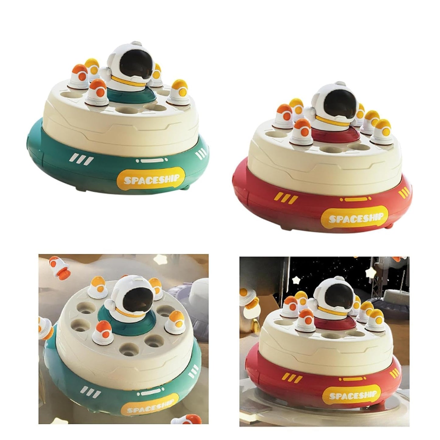 Uryans Rocket Boards Games Activity Electric Jumping Toy Mini Rocket Jump Board Game Green