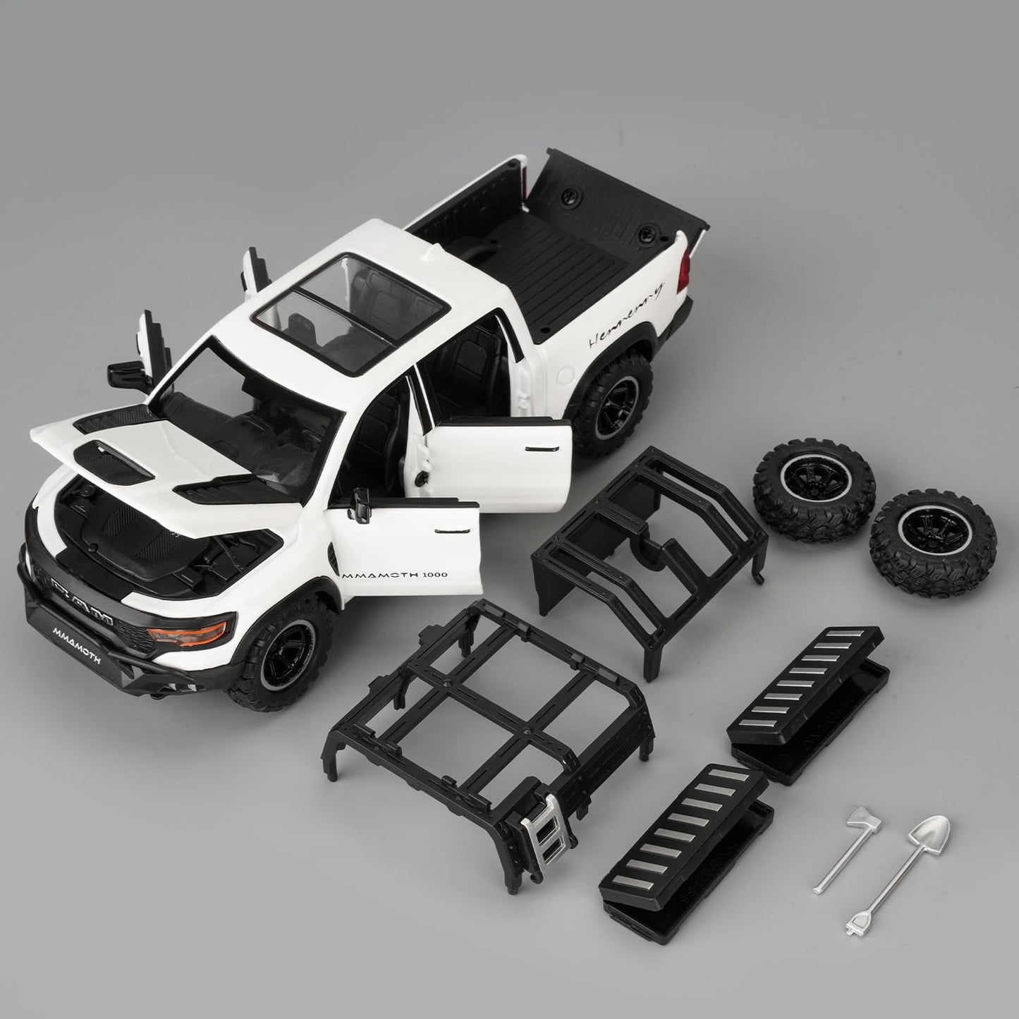 Uryans Pick-Up Truck Model Car, Zinc Alloy Pull Back Toy car with Sound and Light for Kids Boy Girl Gift