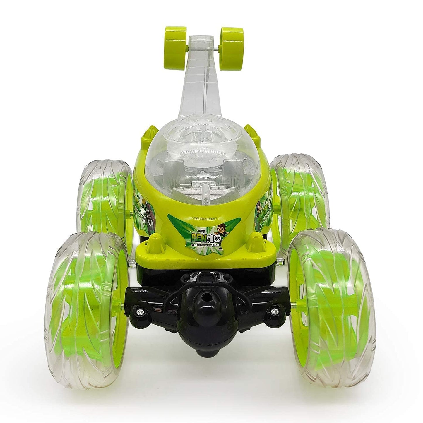 Uryans Remote Control Rechargeable Acrobatic 360 Degree Twisting Stunt Car with Music & Lights for Kids 2 & Above - Multicolor (Color availability as per stock)