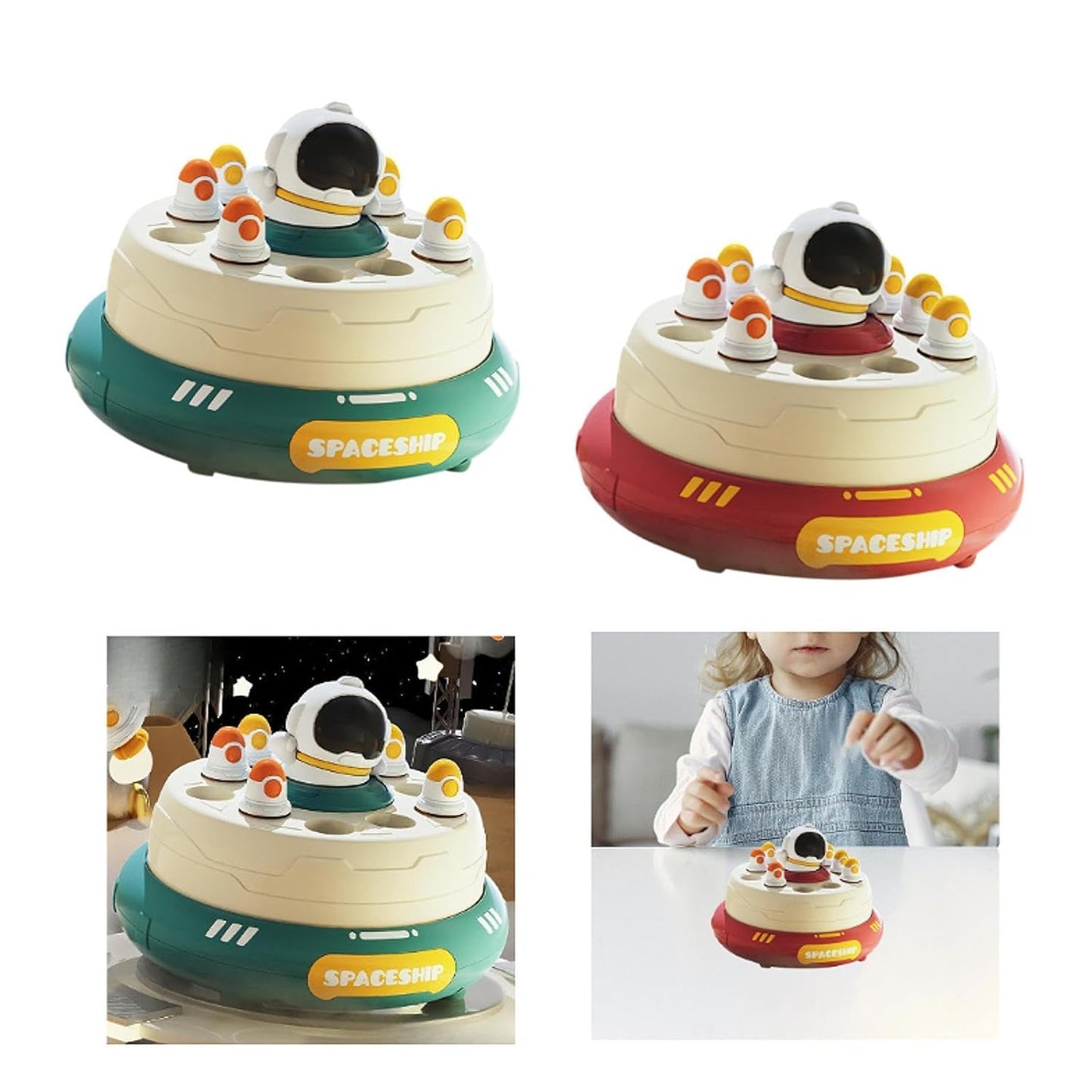 Uryans Rocket Boards Games Activity Electric Jumping Toy Mini Rocket Jump Board Game Green