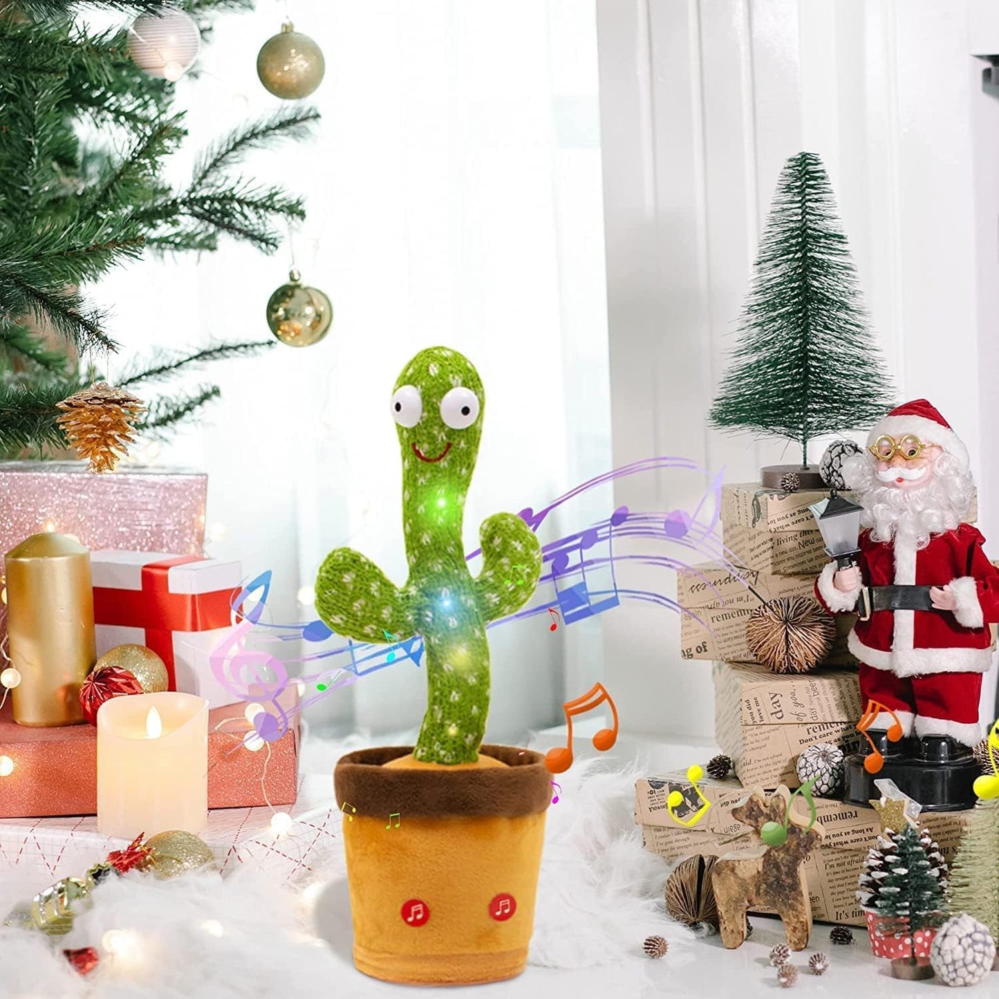 Uryans Rechargeable Toys Talking Cactus Baby Toys for Kids Dancing Cactus Toys Can Sing Wriggle & Singing Recording Repeat What You Say Funny Education Toys for Children