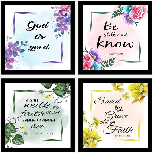 Custom Bible Verse Wall Hanging • A4 Size • Ready-to-Hang Christian Frame
