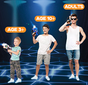 Uryans 2 Lazer Toy Gun of Projector with Digital LED Score Display, Gifts for Kids, Teens, Adults, Shooting Battle Games with 3 Targets, Birthday Gift Toys for 6 7 8 9 10 11 12+Year Old Boys Girls