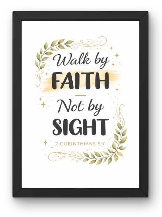 2 Corrianths 5-7  Bible Verse Wall Frame | Christian Living, Bedroom & Kids Room Decor A4 Size (13.6 x 10.2 inches)