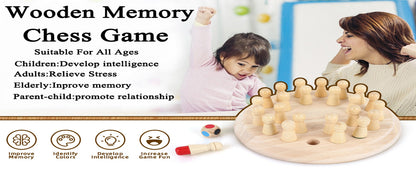 Uryans Wooden Memory Match Stick Chess Game, Colorful Memory Chess, Funny Block Board Game, Early Educational Toy, Brain Training Games