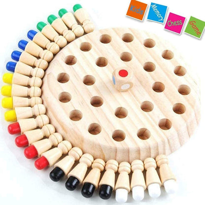 Uryans Wooden Memory Match Stick Chess Game, Colorful Memory Chess, Funny Block Board Game, Early Educational Toy, Brain Training Games