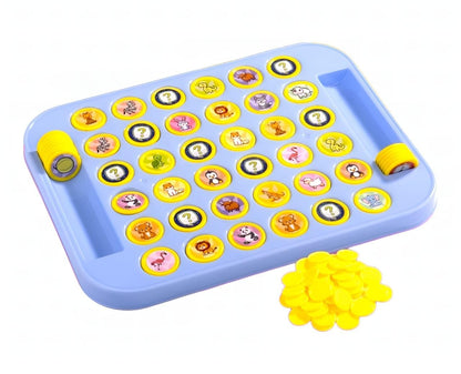 Uryans Memory Chess Flip & Match Game for Kids – Educational Brain Development Puzzle Board Game with Animal & Fruit Tokens
