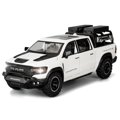 Uryans  Pick-Up Truck Model Car, Zinc Alloy Pull Back Toy car with Sound and Light for Kids Boy Girl Gift