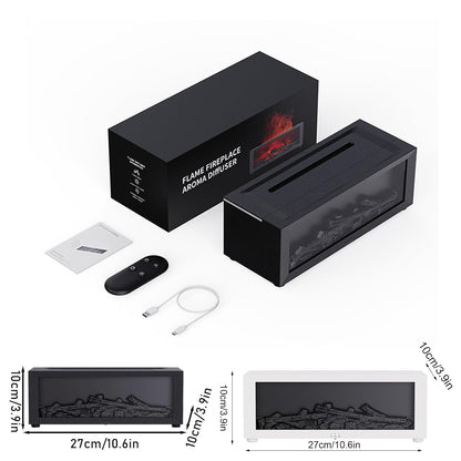 Uryans Mini Fireplace Diffusers for Essential Oils Fireplace Humidifier with Remote 150ml Fireside Ultrasonic Humidifier Bonfire Flame Diffuser with 7 Colors Light...
