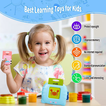Uryans Talking Baby Double Sided Flash Cards Educational Toys for 3+ Years Old, Cognitive Skills Early Learning Educational Electronic Interactive Montessori Toys, Birthday Gift