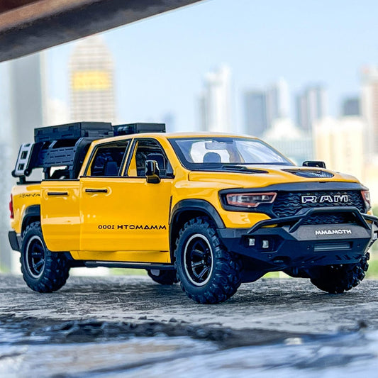 Uryans  Pick-Up Truck Model Car, Zinc Alloy Pull Back Toy car with Sound and Light for Kids Boy Girl Gift