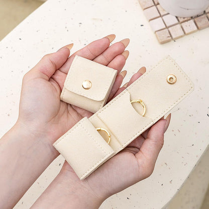 Uryans Set of 2pc Mini Velvet Jewelry Pouch with Button, Velvet Jewelry Bag Purse Bag Gift Packaging Ring Necklace Earrings Jewelry Storage Bag