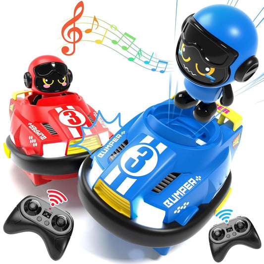 Uryans 2 Pack RC Cars Toys for Ages 3-4 Toddlers|Remote Control Bumper Cars Toys for Boys 6-8 Kids|Birthday Gift for 3 4 5 6 7 8 Year Old Boys & Girls, Multicolour