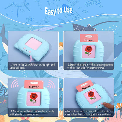 Uryans Talking Baby Double Sided Flash Cards Educational Toys for 3+ Years Old, Cognitive Skills Early Learning Educational Electronic Interactive Montessori Toys, Birthday Gift