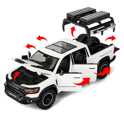 Uryans  Pick-Up Truck Model Car, Zinc Alloy Pull Back Toy car with Sound and Light for Kids Boy Girl Gift