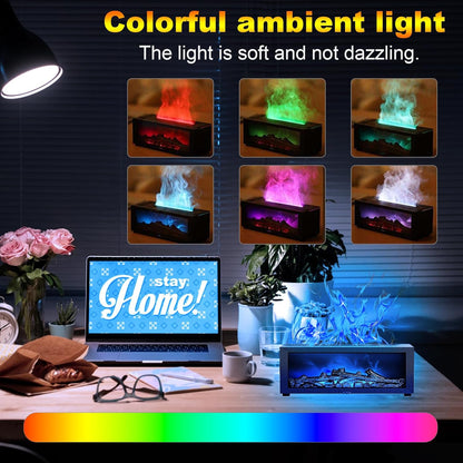 Uryans Mini Fireplace Diffusers for Essential Oils Fireplace Humidifier with Remote 150ml Fireside Ultrasonic Humidifier Bonfire Flame Diffuser with 7 Colors Light...