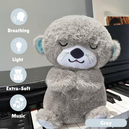 Uryans Breathing Soft Teddy Bear Plush Sound Machine Baby Gift with Music, Lights & Breathing Motion Infant Toys for Newborns, Heart Beat Stuffed Animal Plush Cute Teddy Bear (Multicolor)